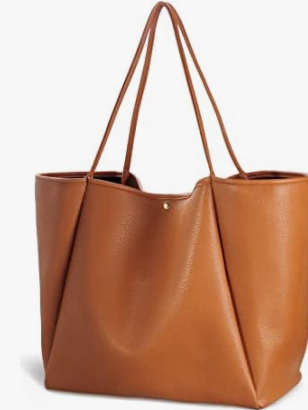 HOXIS Oversize Vegan Leather Tote Women Weekender Bag Shopper Handbag Travel Pu